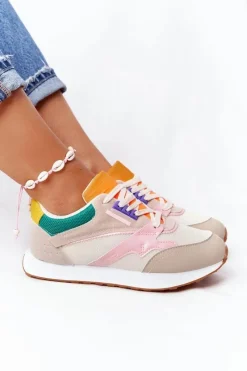 Boto Damskie Sportowe Buty Sneakersy Beżowe After Hours