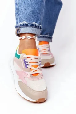 Boto Damskie Sportowe Buty Sneakersy Beżowe After Hours
