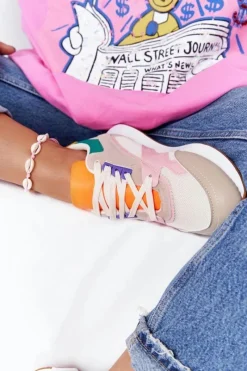 Boto Damskie Sportowe Buty Sneakersy Beżowe After Hours