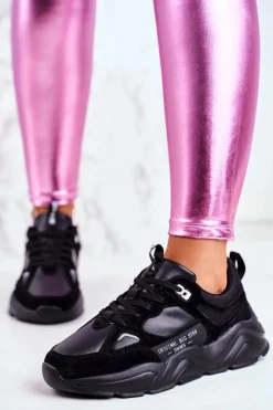 Best Big Star Shoes Damskie Sportowe Buty Sneakersy Big Star GG274654 Czarne