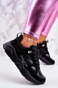 Best Big Star Shoes Damskie Sportowe Buty Sneakersy Big Star GG274654 Czarne
