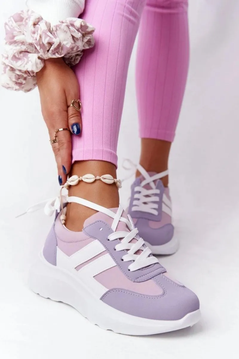 Online Damskie Sportowe Buty Sneakersy Fioletowe Holiday Damskie Buty Sportowe Na Platformie