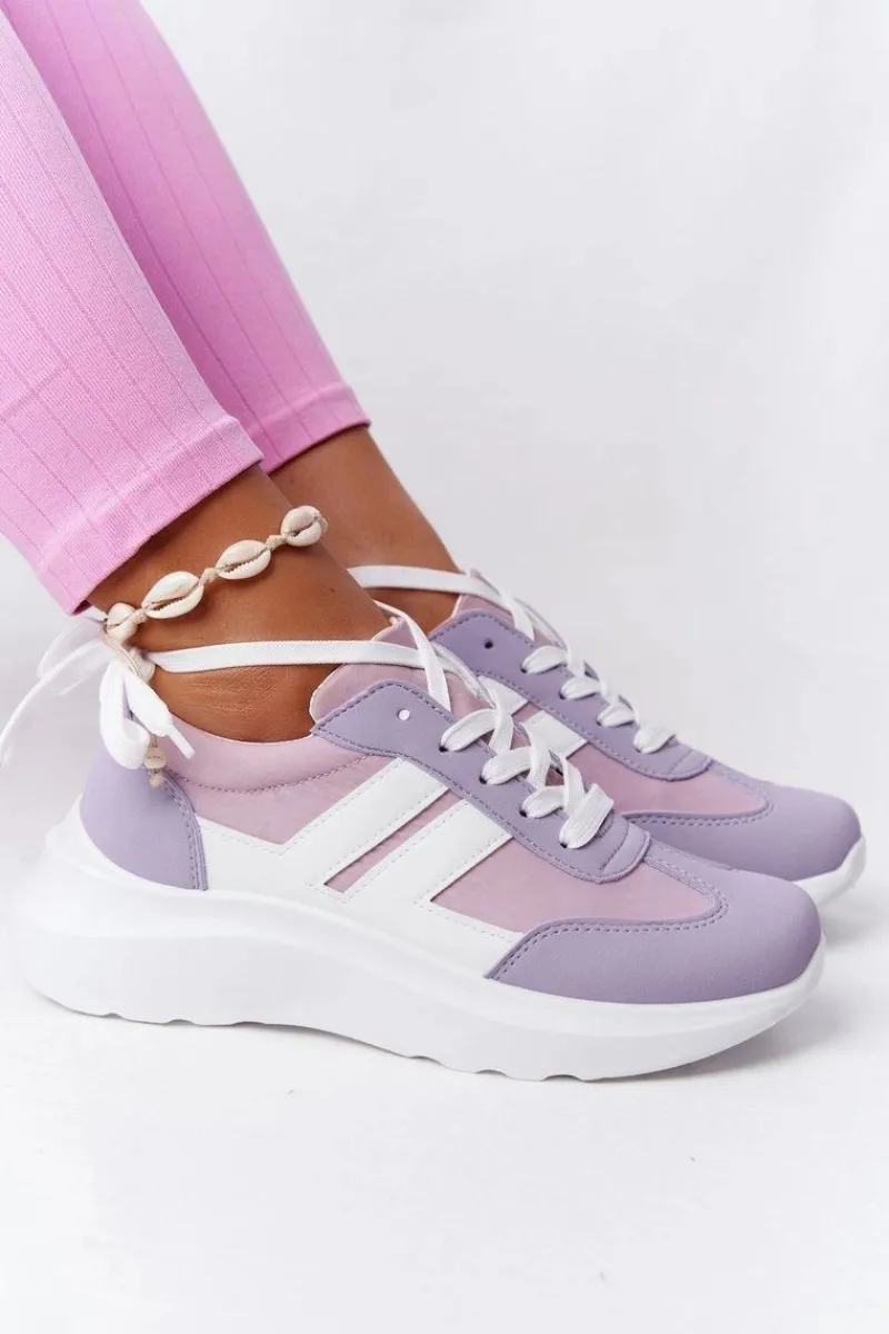 Online Damskie Sportowe Buty Sneakersy Fioletowe Holiday Damskie Buty Sportowe Na Platformie