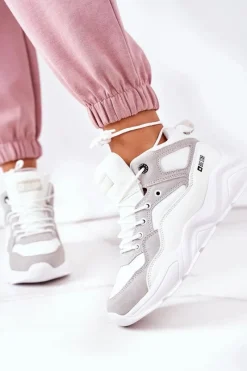 Big Star Shoes Damskie Sportowe Buty Sneakersy Big Star GG274643 Białe