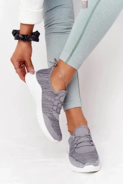 Boto Damskie Sportowe Buty Szare Workout