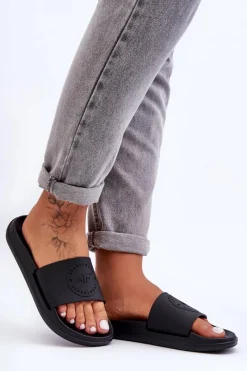 Discount Damskie Sportowe Klapki SS23FFLIF069-72S Czarne Damskie Klapki Sportowe|Klapki Damskie Klasyczne