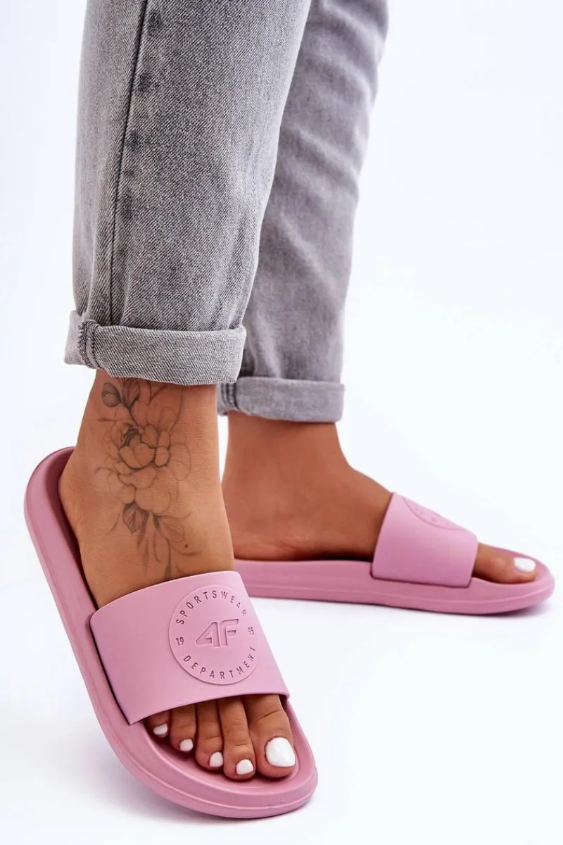 Klapki Sportowe|Klapki Damskie Klasyczne>4F Damskie Sportowe Klapki SS23FFLIF069-56S Różowe