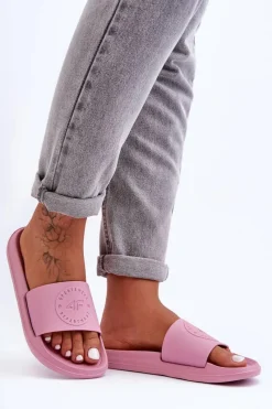 Klapki Sportowe|Klapki Damskie Klasyczne>4F Damskie Sportowe Klapki SS23FFLIF069-56S Różowe