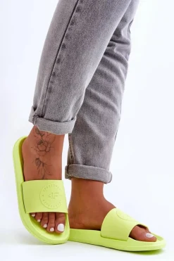 Sale 4F Damskie Sportowe Klapki SS23FFLIF069-72S Limonkowe