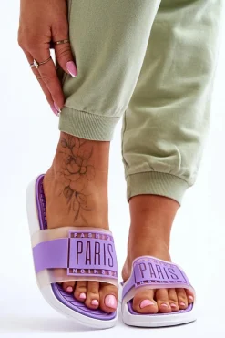 New Damskie Sportowe Klapki Fioletowe Sunrise Damskie Klapki Sportowe|Klapki Damskie Klasyczne