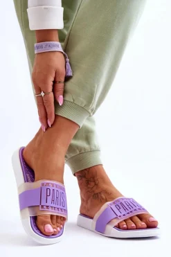 New Damskie Sportowe Klapki Fioletowe Sunrise Damskie Klapki Sportowe|Klapki Damskie Klasyczne