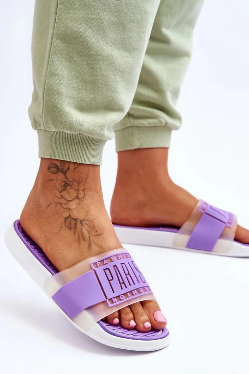 New Damskie Sportowe Klapki Fioletowe Sunrise Damskie Klapki Sportowe|Klapki Damskie Klasyczne