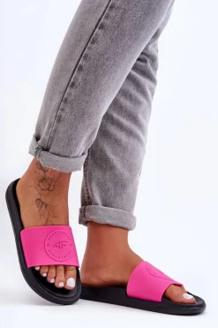 Outlet Damskie Sportowe Klapki SS23FFLIF069-55S Różowo-Czarne Damskie Klapki Sportowe|Klapki Damskie Klasyczne