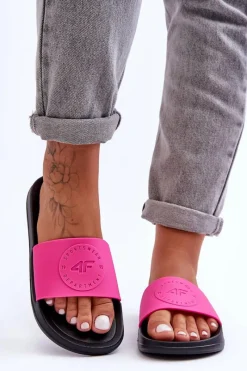 Outlet Damskie Sportowe Klapki SS23FFLIF069-55S Różowo-Czarne Damskie Klapki Sportowe|Klapki Damskie Klasyczne