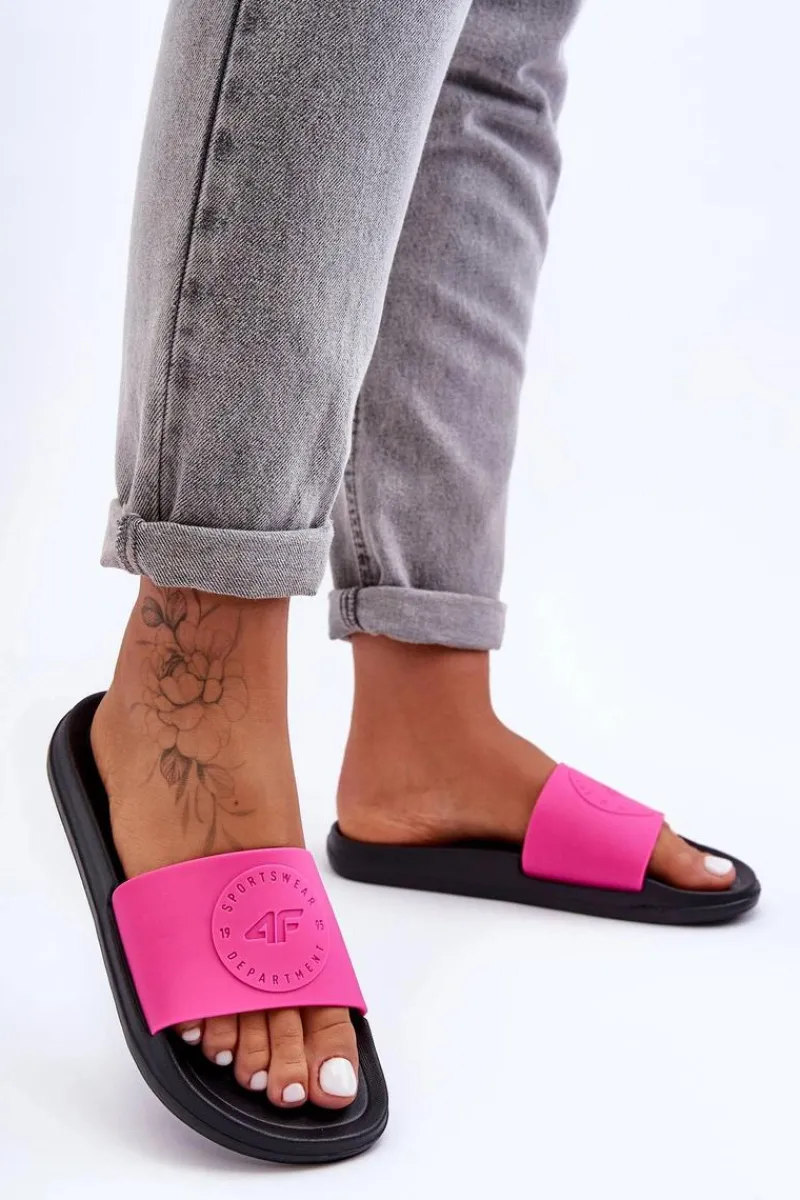 Outlet Damskie Sportowe Klapki SS23FFLIF069-55S Różowo-Czarne Damskie Klapki Sportowe|Klapki Damskie Klasyczne