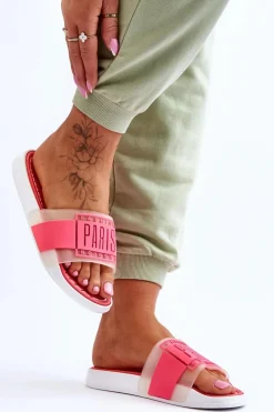 Clearance Boto Damskie Sportowe Klapki Neonowo Różowe Sunrise