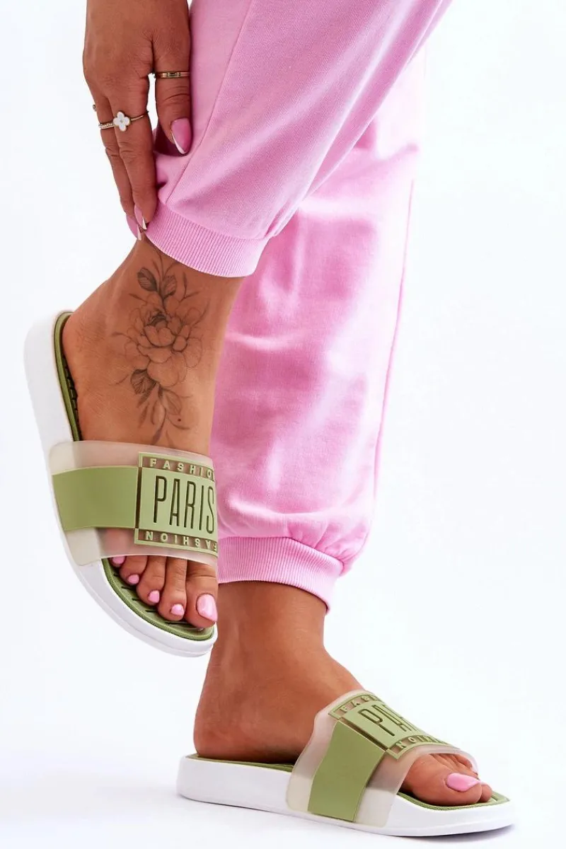 Clearance Boto Damskie Sportowe Klapki Zielone Sunrise Zielony