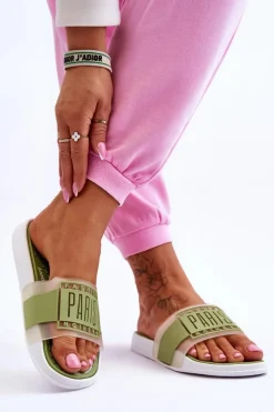 Clearance Boto Damskie Sportowe Klapki Zielone Sunrise Zielony