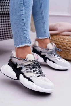 Discount Damskie Sportowe Obuwie Big Star by Daniel Lopez Białe FF274A546 Damskie Buty Sportowe Big Star