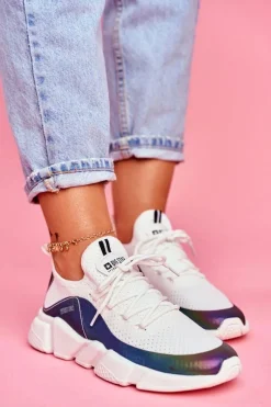 Sale Big Star Shoes Damskie Sportowe Obuwie Big Star Białe FF274A052