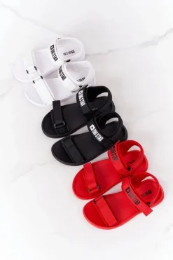 Outlet Big Star Shoes Damskie Sportowe Sandały Big Star HH274A027 Czerwone Czerwony