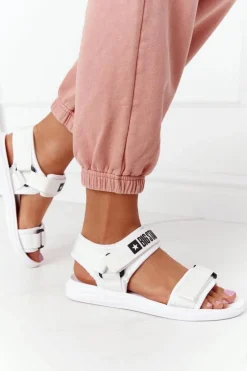 Sandały Big Star|Sandały Płaskie>Big Star Shoes Damskie Sportowe Sandały Big Star HH274A026 Białe Biały