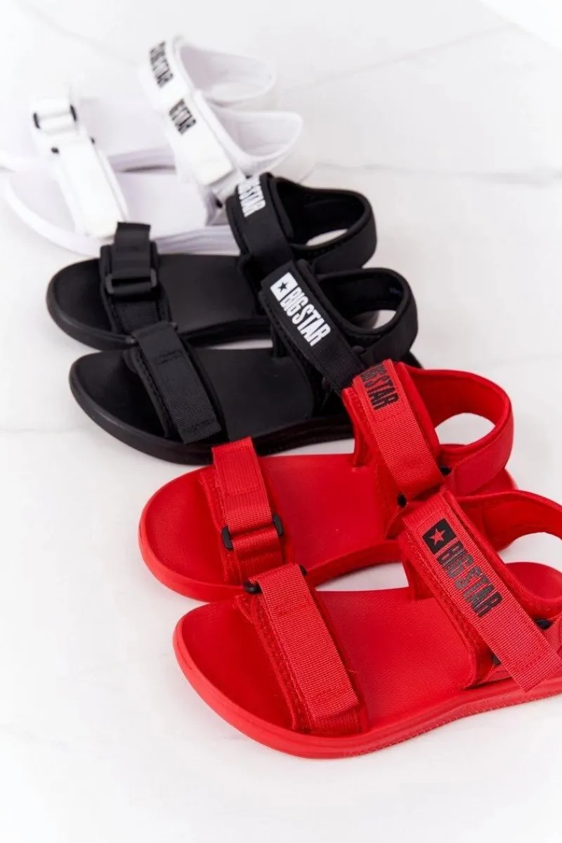 Sandały Big Star|Sandały Płaskie>Big Star Shoes Damskie Sportowe Sandały Big Star HH274A026 Białe Biały