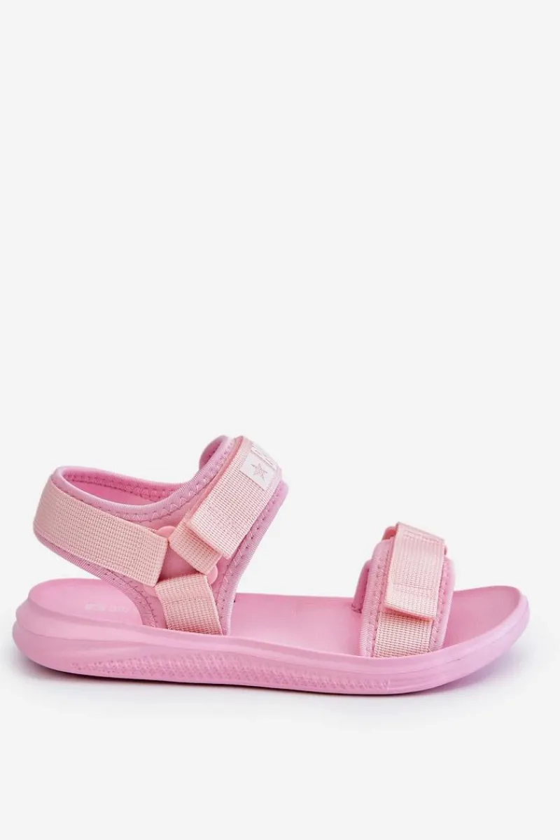 Online Damskie Sportowe Sandały Big Star LL274729 Różowe Damskie Sandały Big Star|Sandały Płaskie