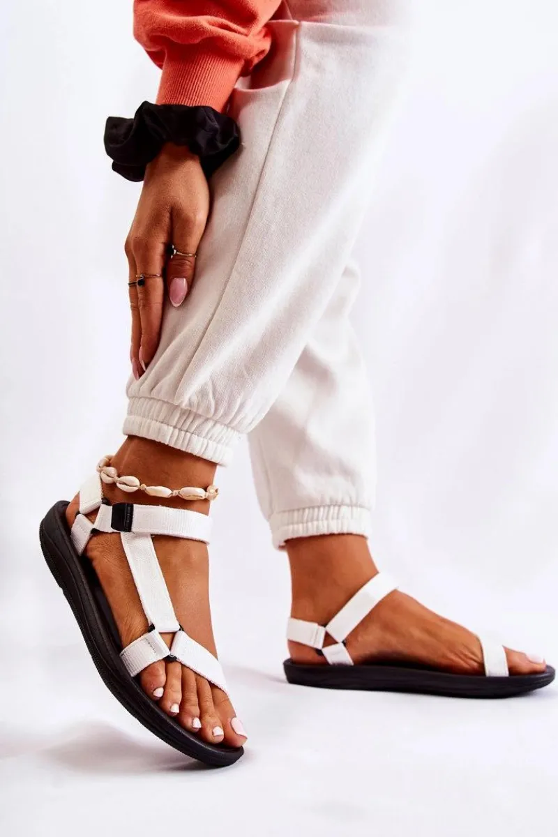 Sandały Płaskie>Boto Damskie Sportowe Sandały Białe Ultimate