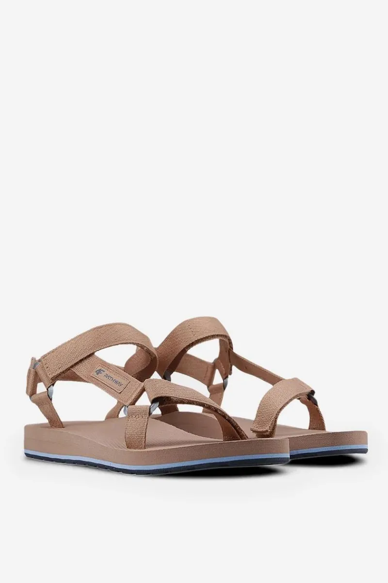 Hot Damskie Sportowe Sandały RSS2SANF054-83S Beżowe Damskie Sandały Płaskie