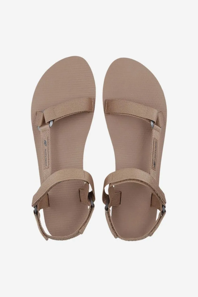 Hot Damskie Sportowe Sandały RSS2SANF054-83S Beżowe Damskie Sandały Płaskie