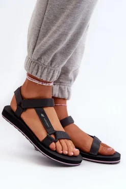 Sale 4F Damskie Sportowe Sandały RSS2SANF054-23S Ciemnoszare Szary