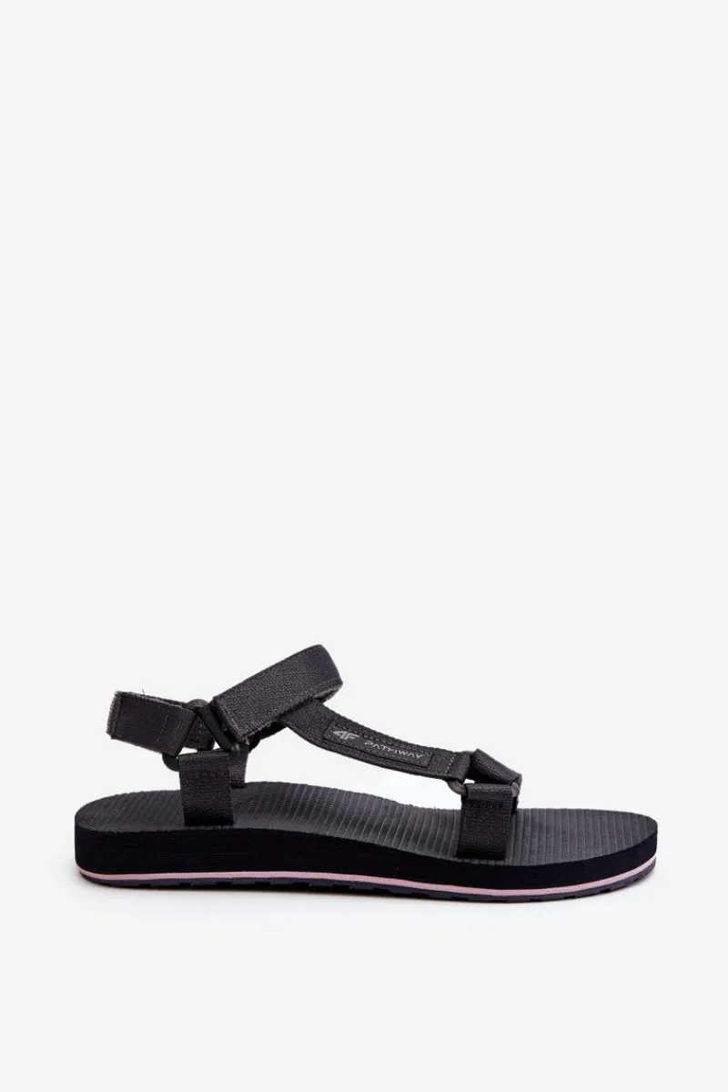 Sale 4F Damskie Sportowe Sandały RSS2SANF054-23S Ciemnoszare Szary