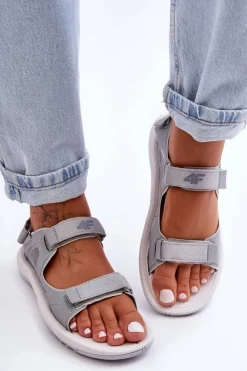 Best 4F Damskie Sportowe Sandały SS23FSANF016-27S Szare
