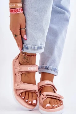 Online Big Star Shoes Damskie Sportowe Sandały Na Platformie Big Star LL274788 Różowe Różowy