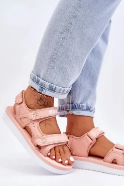 Online Big Star Shoes Damskie Sportowe Sandały Na Platformie Big Star LL274788 Różowe Różowy