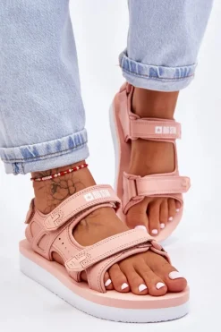 Online Big Star Shoes Damskie Sportowe Sandały Na Platformie Big Star LL274788 Różowe Różowy