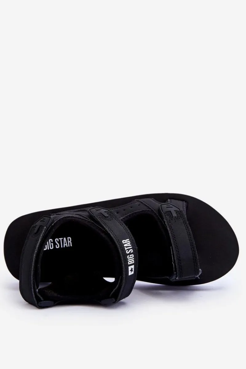 Sandały Big Star|Sandały Płaskie>Big Star Shoes Damskie Sportowe Sandały Na Platformie Big Star LL274789 Czarne Czarny