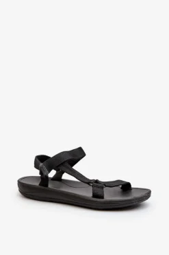 Discount Boto Damskie Sportowe Sandały Na Rzepy Czarne Vilari Czarny