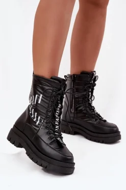 Discount Damskie Sznurowane Botki Śniegowce Vinceza 23-34586 Czarne Damskie Śniegowce Damskie|Damskie Trapery