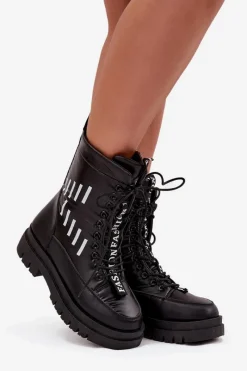 Discount Damskie Sznurowane Botki Śniegowce Vinceza 23-34586 Czarne Damskie Śniegowce Damskie|Damskie Trapery
