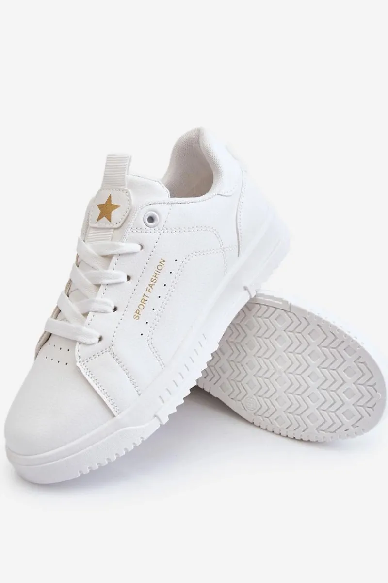 New Damskie Sznurowane Buty Sportowe Białe Mikaela Damskie Buty Sportowe Na Platformie|Sneakersy Damskie