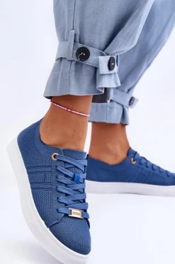 Hot Damskie Sznurowane Trampki Niebieskie Etna Damskie Trampki Damskie Slip-On|Trampki Damskie Niskie