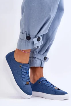 Hot Damskie Sznurowane Trampki Niebieskie Etna Damskie Trampki Damskie Slip-On|Trampki Damskie Niskie