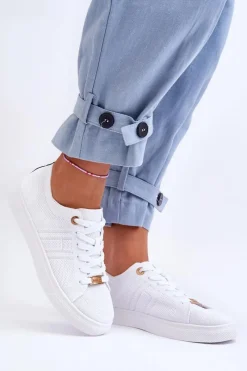 Trampki Damskie Slip-On|Trampki Damskie Niskie>Boto Damskie Sznurowane Trampki Białe Etna