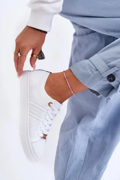Trampki Damskie Slip-On|Trampki Damskie Niskie></noscript>Boto Damskie Sznurowane Trampki Białe Etna