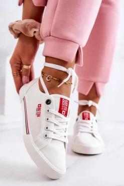 Discount Big Star Shoes Damskie Tenisówki BIG STAR HH274059 Białe