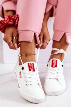 Discount Big Star Shoes Damskie Tenisówki BIG STAR HH274059 Białe