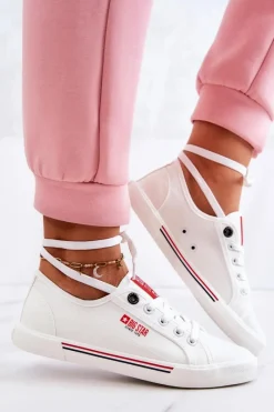 Discount Big Star Shoes Damskie Tenisówki BIG STAR HH274059 Białe