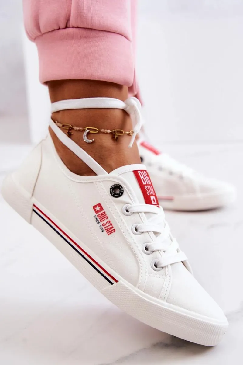 Discount Big Star Shoes Damskie Tenisówki BIG STAR HH274059 Białe